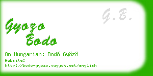 gyozo bodo business card